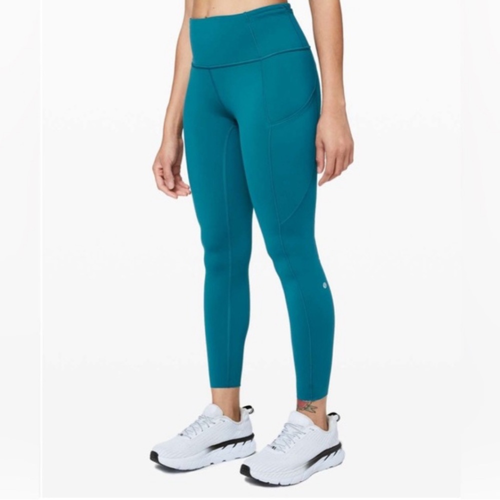 Lululemon Fast & Free High-Rise Tights 28” size 8 in Cyprus teal